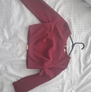 Burgundy top